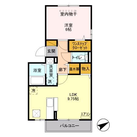 アールズ・コート(1LDK/1階)の間取り写真