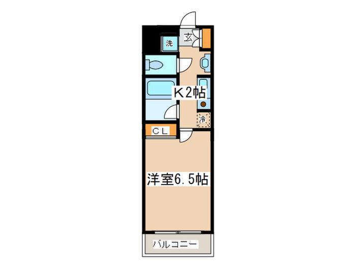 ルーチェ・ビアンコ(1K/4階)の間取り写真