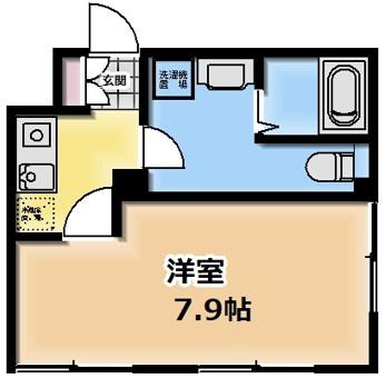 FABRIC飯田橋(1K/5階)の間取り写真