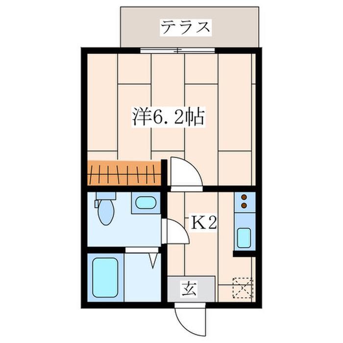 グランシャトー弘明寺(1K/1階)の間取り写真