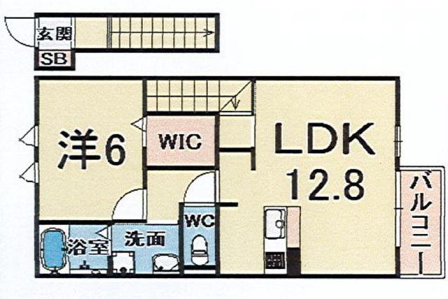 MY DEAR LIFE七松 2(1LDK/2階)の間取り写真