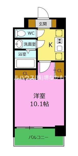 GLUCKMAISONS-SAKAI16(1K/8階)の間取り写真