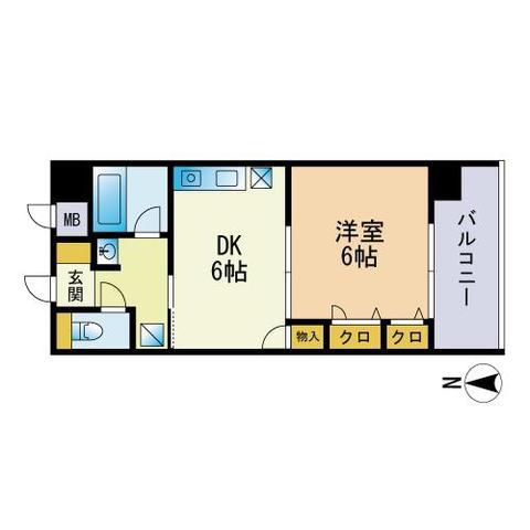 レミュー原(1DK/3階)の間取り写真