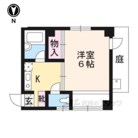 白川ビル(1K/1階)の間取り写真