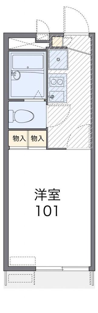 レオパレスアクア(1K/2階)の間取り写真