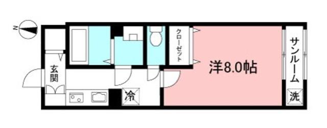 CUMNOR PLACE(1K/2階)の間取り写真
