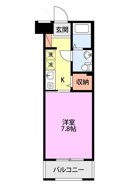VIVAセントラル(1K/1階)の間取り写真