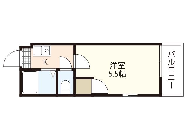 スタープラザ三篠(1K/7階)の間取り写真