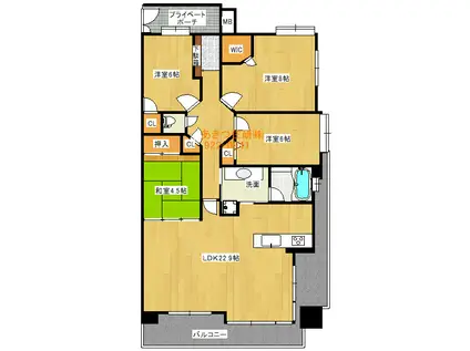 フローレンス入船町グランドアーク(4LDK/6階)の間取り写真