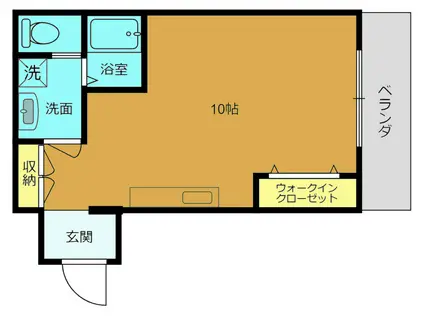 田ビル(ワンルーム/4階)の間取り写真