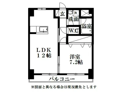 M・シュルプリーズ ドゥ(1LDK/1階)の間取り写真