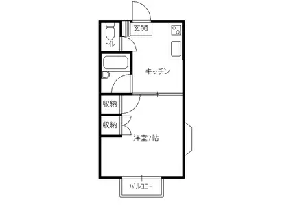 不二コーポ(1K/1階)の間取り写真