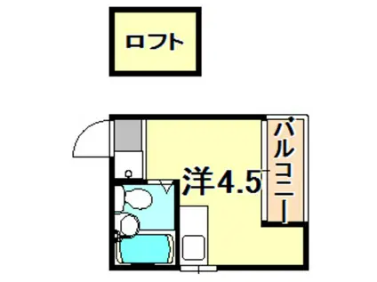 オプティ神戸(ワンルーム/2階)の間取り写真