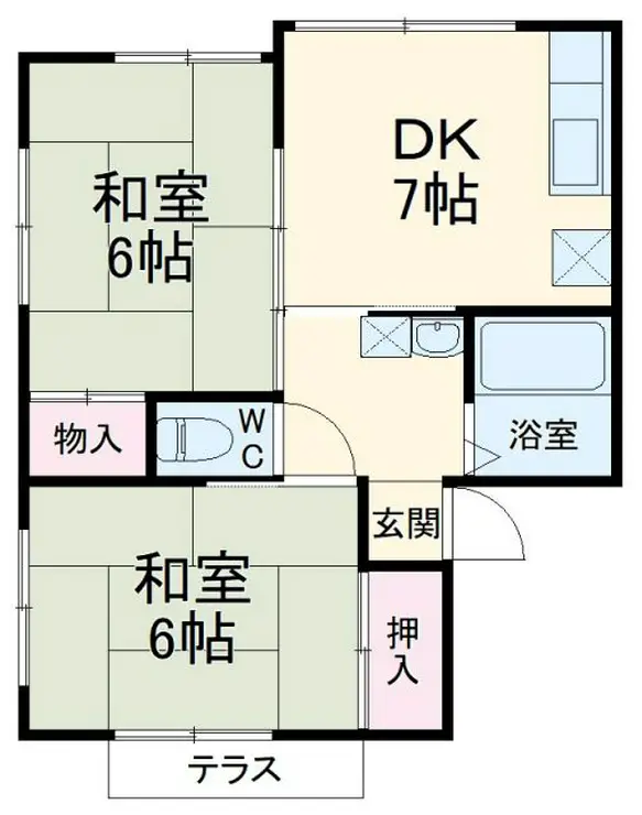 サンハイツ村岡 2階階 間取り