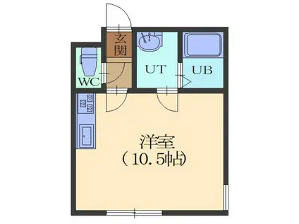 MハウスIII(ワンルーム/1階)の間取り写真