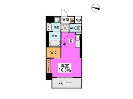 トレーフル永嶋(1K/7階)の間取り写真