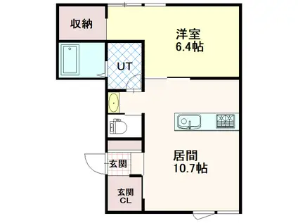 DOLCE3.9(1LDK/2階)の間取り写真