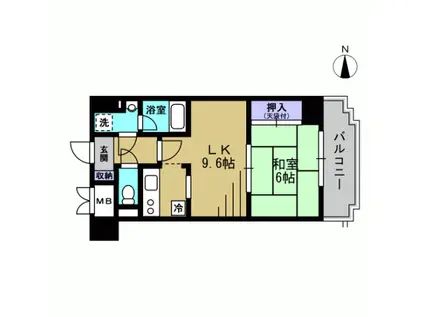 シャルマン318(1LK/1階)の間取り写真