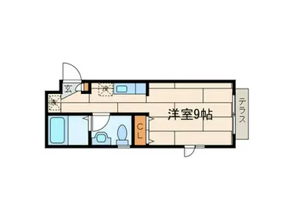 プレミール瀬田Ⅱ(ワンルーム/1階)の間取り写真