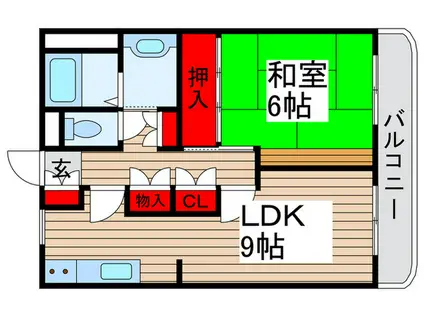 サンウィング新松戸I(1LDK/1階)の間取り写真