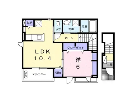 ベルボーラ(1LDK/2階)の間取り写真