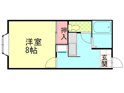 コーポ昭英NO1(1K/2階)の間取り写真