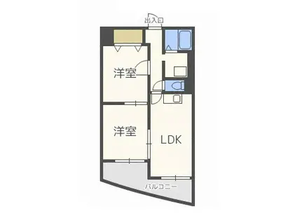 ラークヒルズマンション(2LDK/3階)の間取り写真