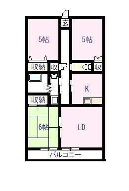 若宮マンション(3LDK/3階)の間取り写真