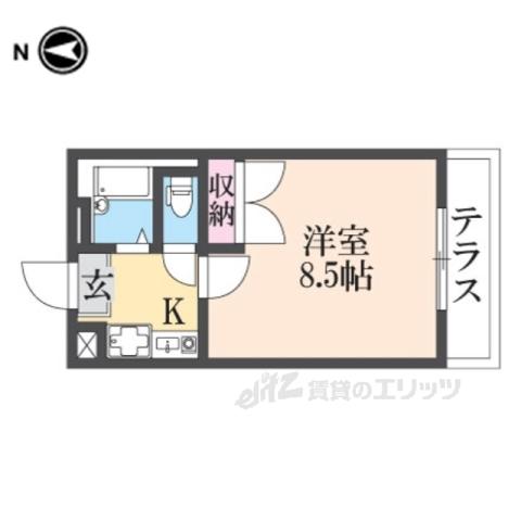 レオパレス大陽弐番館(1K/1階)の間取り写真