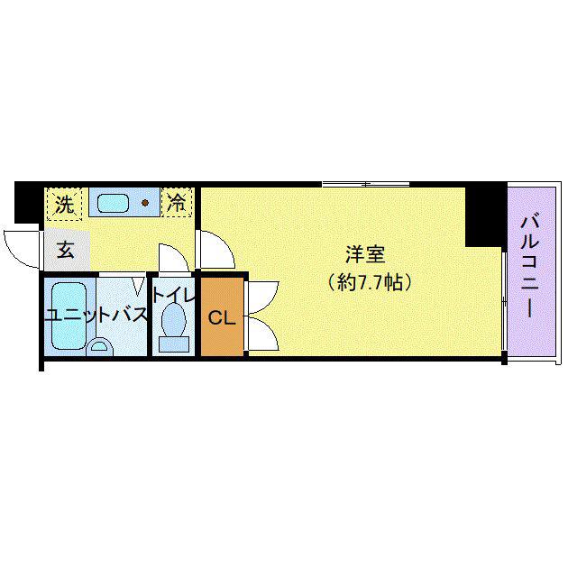 サンビューティ春日町(1K/3階)の間取り写真