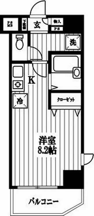 エスコート麻布十番 10階階 間取り