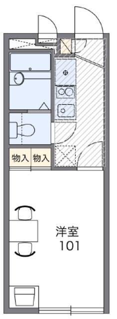 レオパレスベルデ青葉(1K/2階)の間取り写真