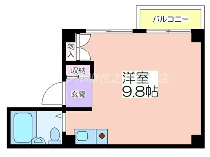 ボンジュール花や(ワンルーム/4階)の間取り写真