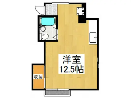 コーポサンノーブル(ワンルーム/3階)の間取り写真