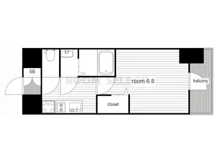 プレサンス名古屋幅下ファビュラス(1K/10階)の間取り写真