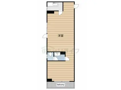 番町ロイヤルコート(ワンルーム/4階)の間取り写真