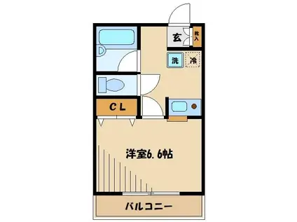 PER SEMPRE(1K/1階)の間取り写真