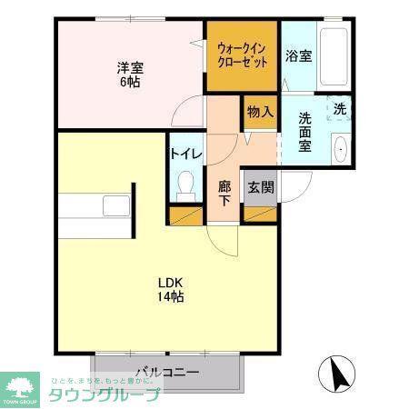 メゾンアベニュー(1LDK/2階)の間取り写真