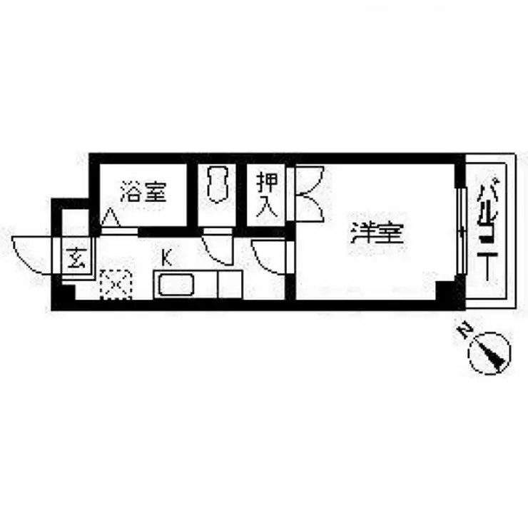 サニーサイド大松 1階階 間取り