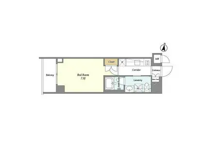 LASANTE桜新町(1K/1階)の間取り写真