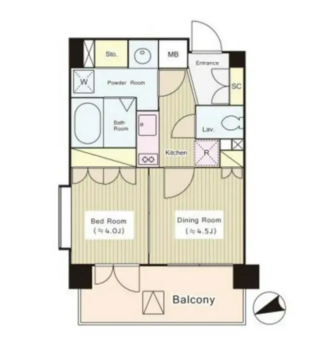 コートラクリア京橋 5階階 間取り