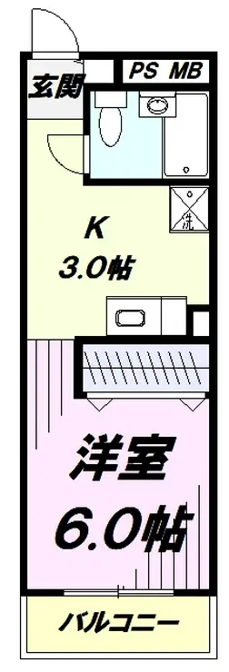 昭島コートエレガンスE 2階階 間取り