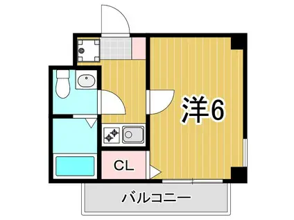 ベルリネッタ(1K/1階)の間取り写真
