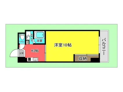 プレリュード海田(1K/5階)の間取り写真