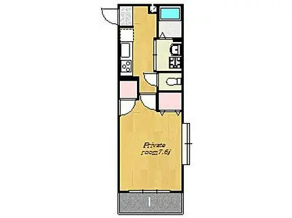 ARK RESIDENCE東谷山(1K/3階)の間取り写真