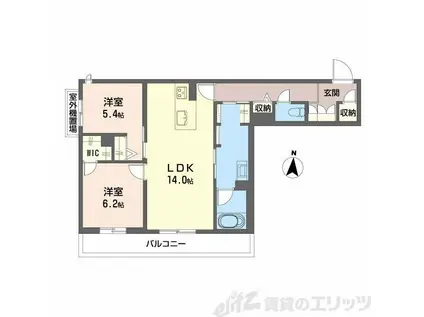 和の杜 江坂(2LDK/3階)の間取り写真