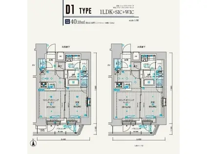 メインステージ元浅草III(1LDK/2階)の間取り写真