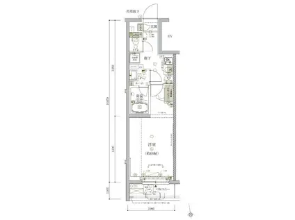ARCOBALENO TORITSUKASEI(1K/3階)の間取り写真