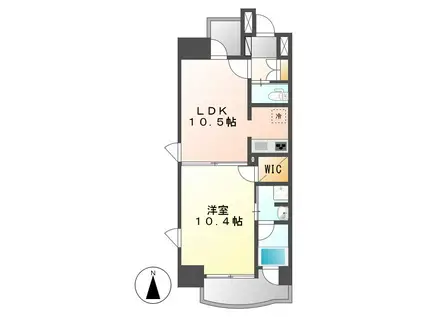 さくらHILLS 名駅ノース(1LDK/3階)の間取り写真