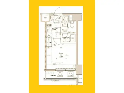 シーネクス横濱阪東橋II(1K/6階)の間取り写真